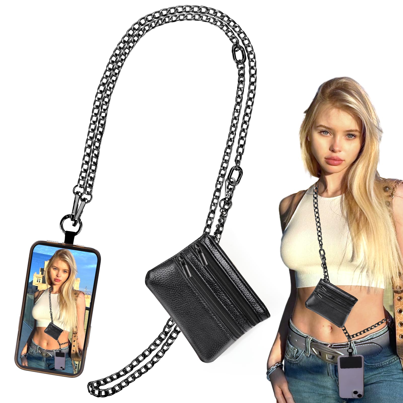 ZORBES® Clip and Go Strap for Phone with Wallet Crossbody, ZORBES® Clip and Go Strap for Phone with Wallet Crossbody,